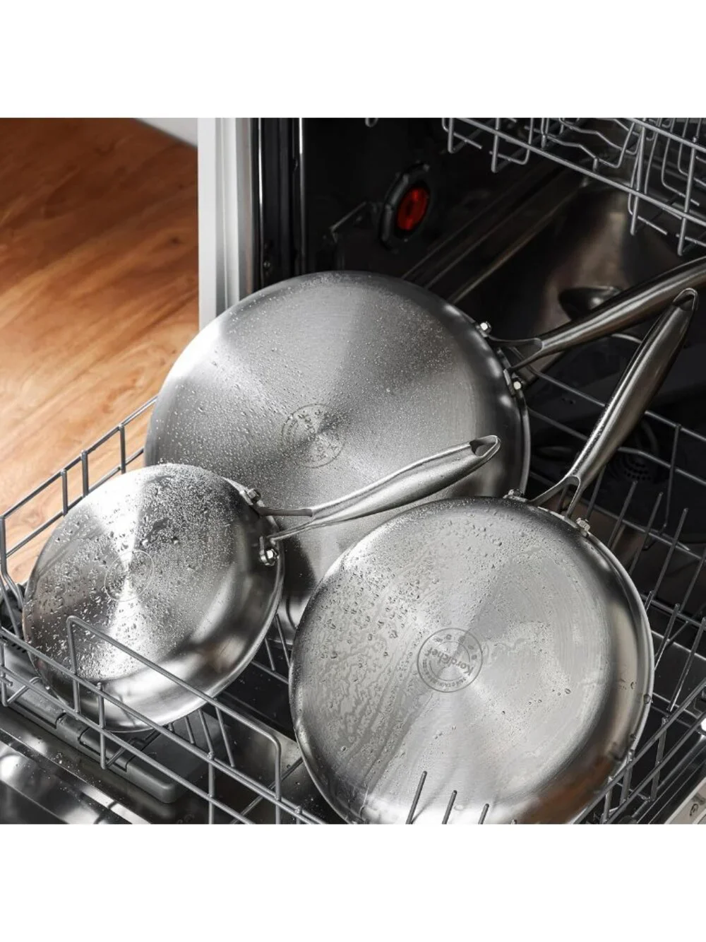 10-Inch Tri-Ply Stainless Steel Frying Pan with Lid - PFOA Free, Dishwasher Safe